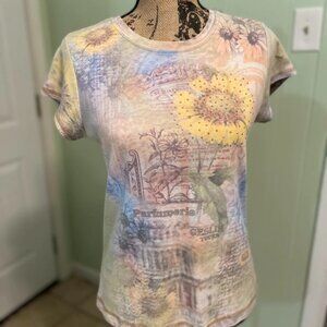 Xcite Prom Floral Graphic Blouse